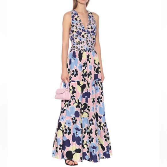 NEW Alexandra Miro Mimi Floral Cotton Maxi Dress Small - Picture 3 of 12